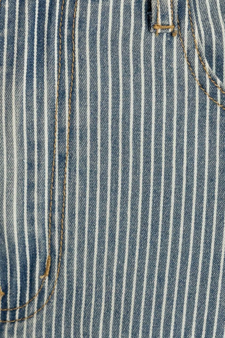 A striped washed denim pant - FP1377-S