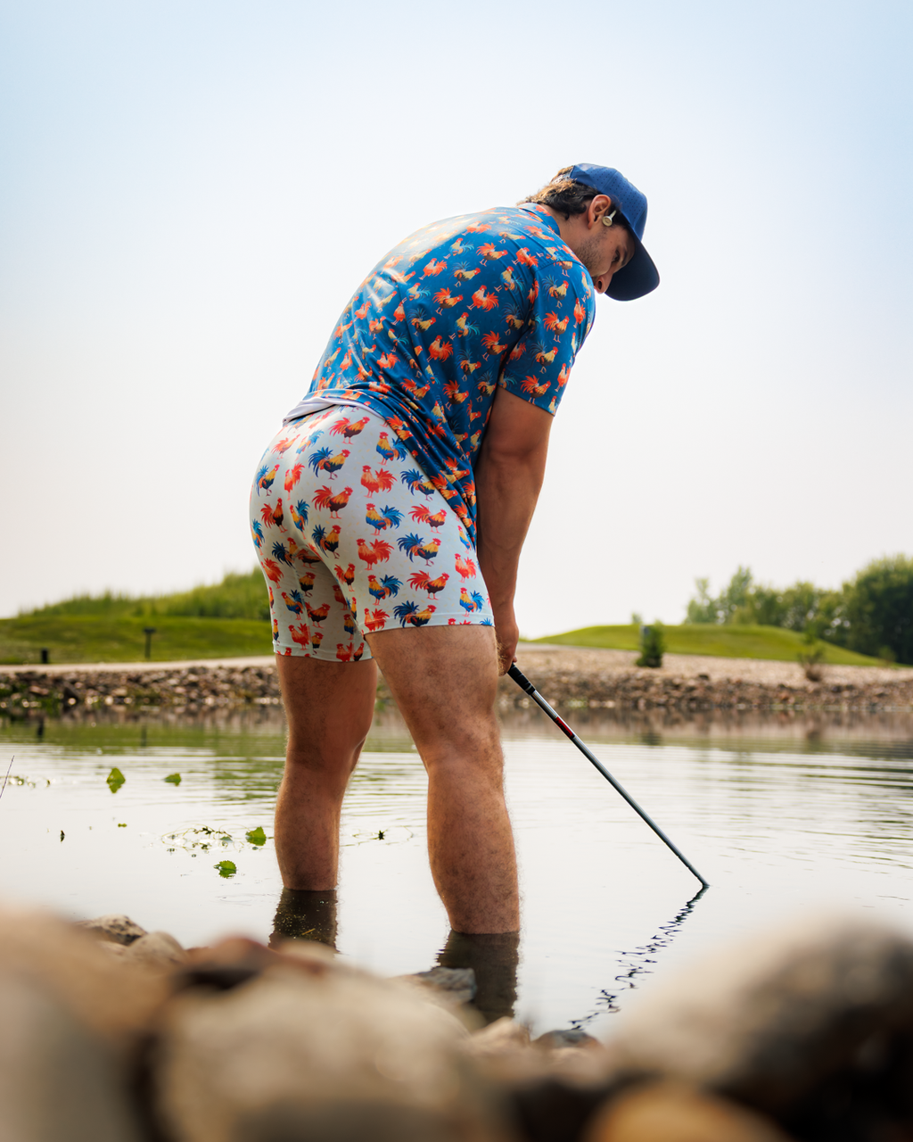 Cocky Rooster Men's Caddie Boxer Briefs