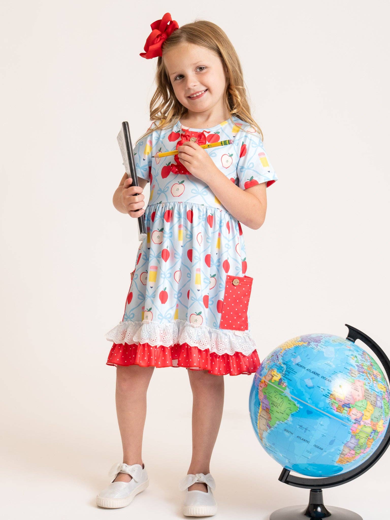 Bright Beginnings Apple & Pencil Dress