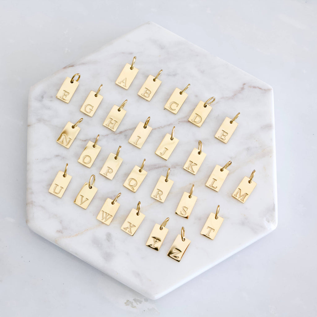 Stamped Letter Necklace 
