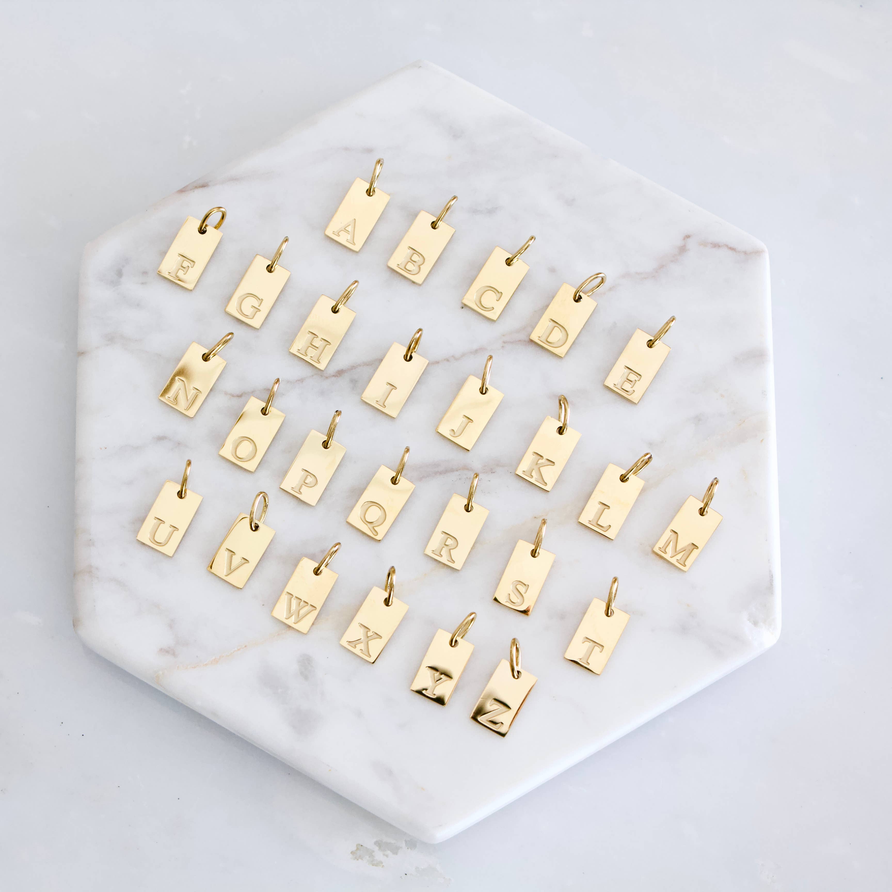 Stamped Letter Necklace 