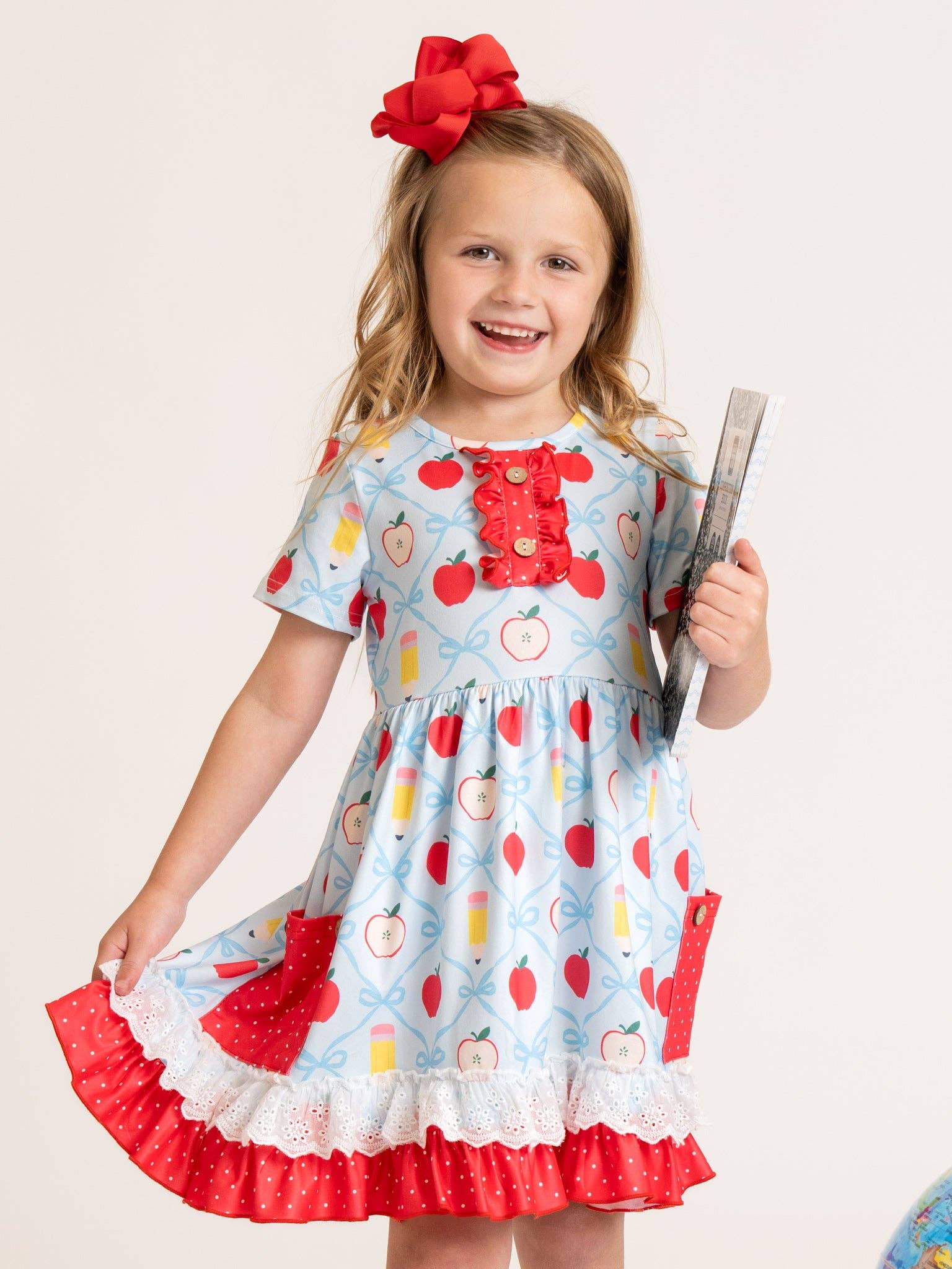 Bright Beginnings Apple & Pencil Dress