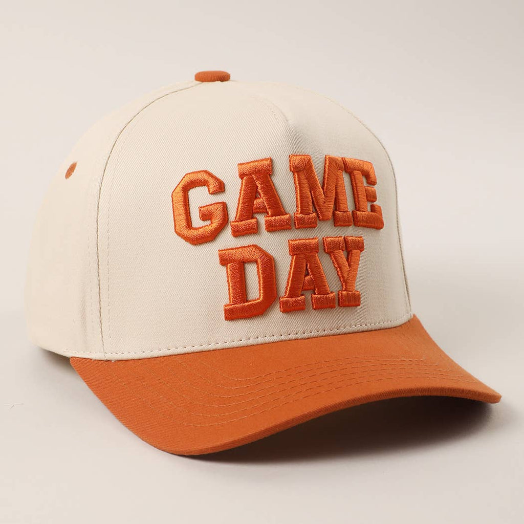 GAME DAY 3D Letter Embroidered Two-Tone Trucker Hat