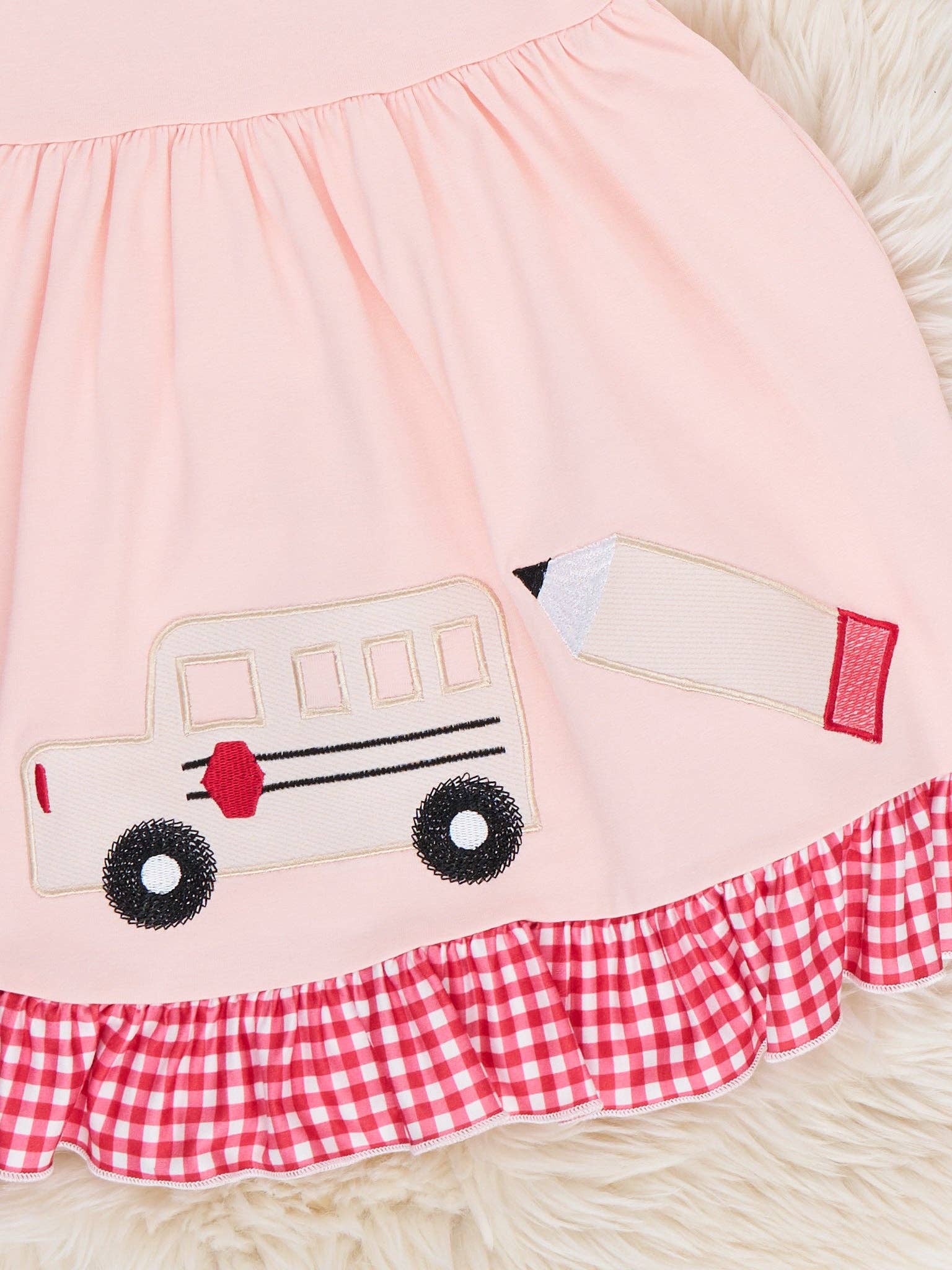 Morning Bell Magic Embroidered Gingham Dress