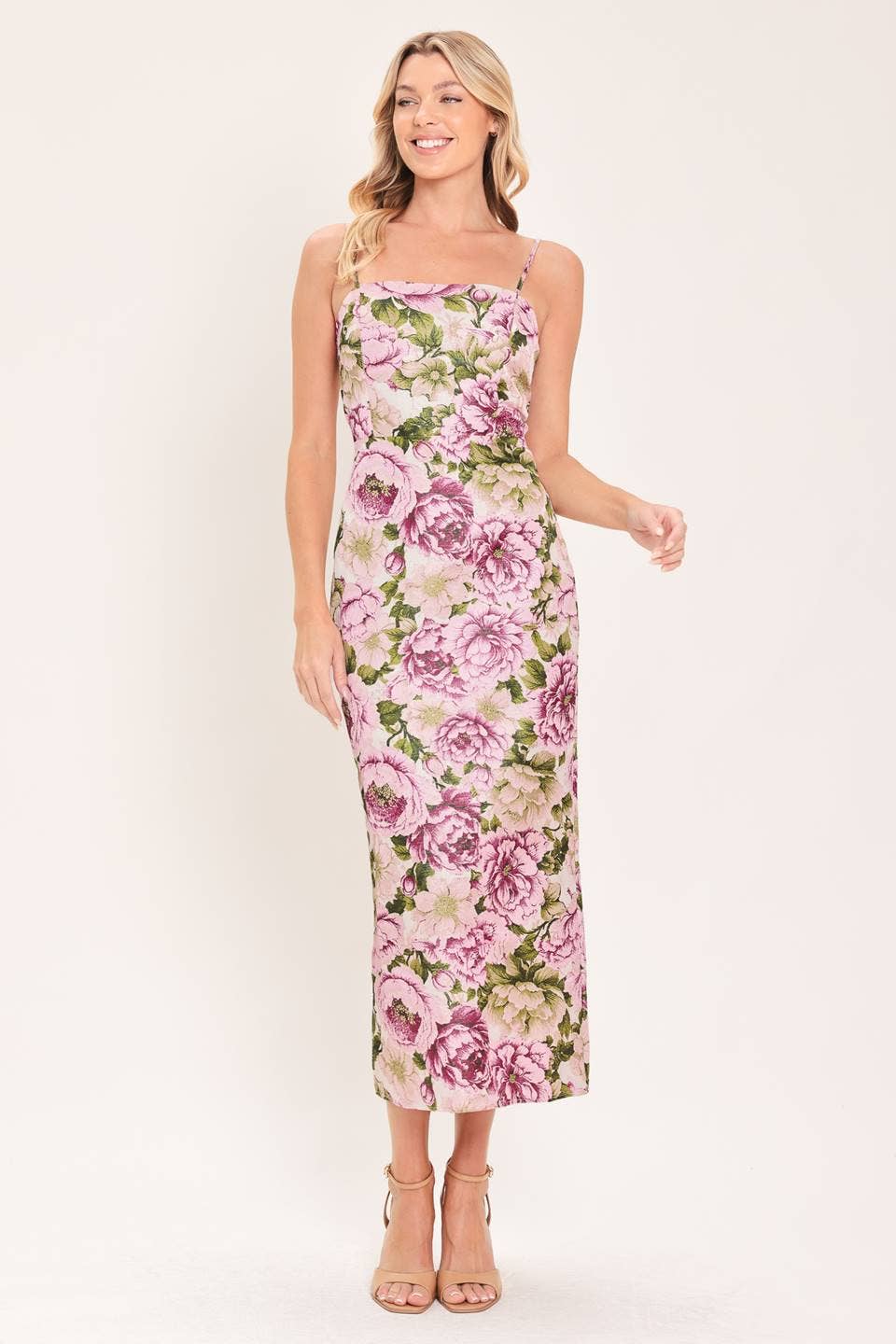 A jacquard woven column dress - ID24373