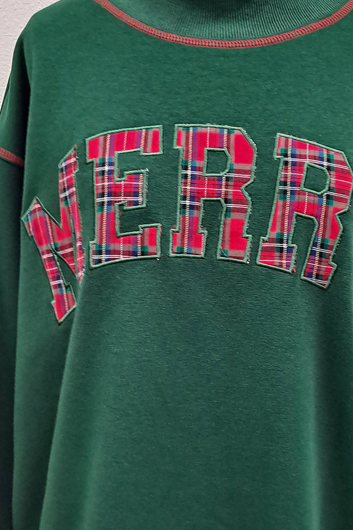 Merry Plaid Patch Holiday Sweatshirt