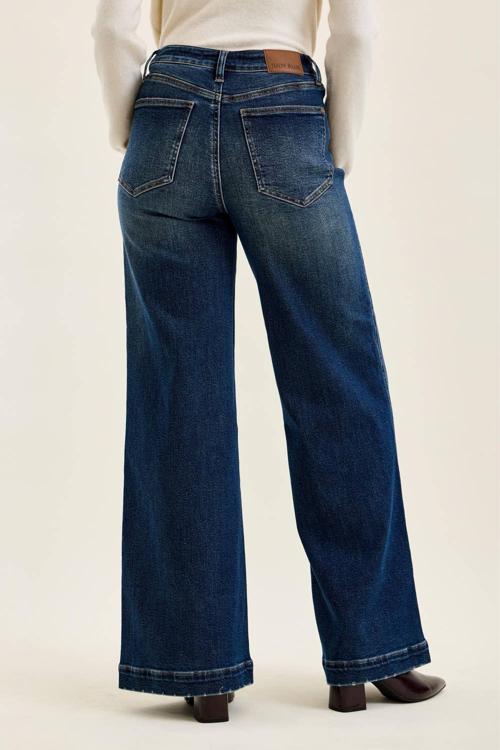 HW "LUX" Retro Wide w/ Front Tab Closure DK Fade Indigo