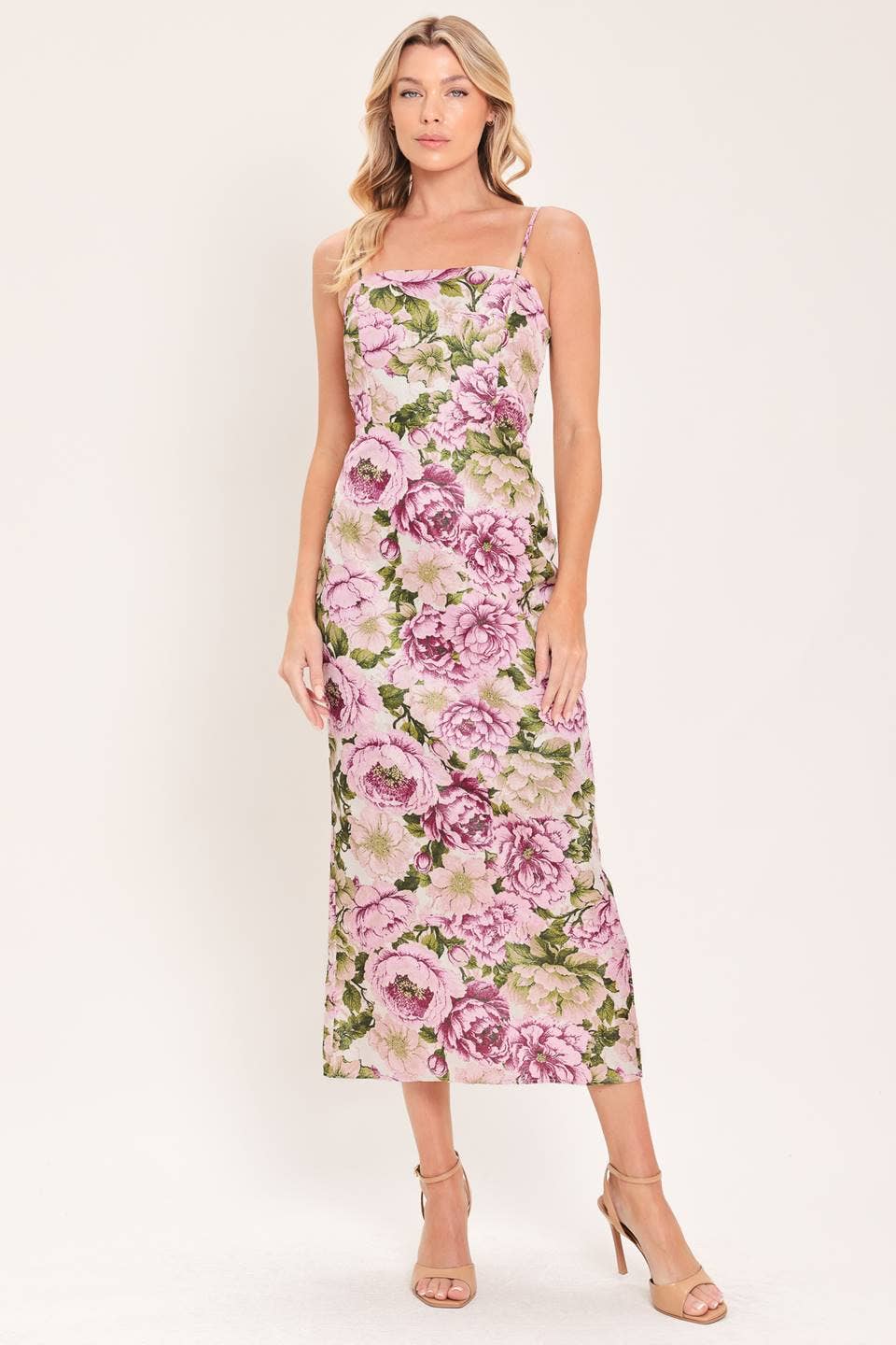 A jacquard woven column dress - ID24373