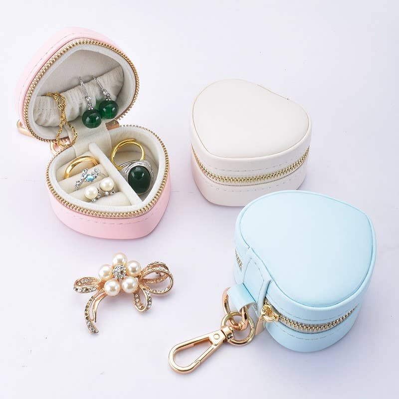 MINI HEART JEWELRY BOX KEYCHAIN BAG CHARM | 40P591