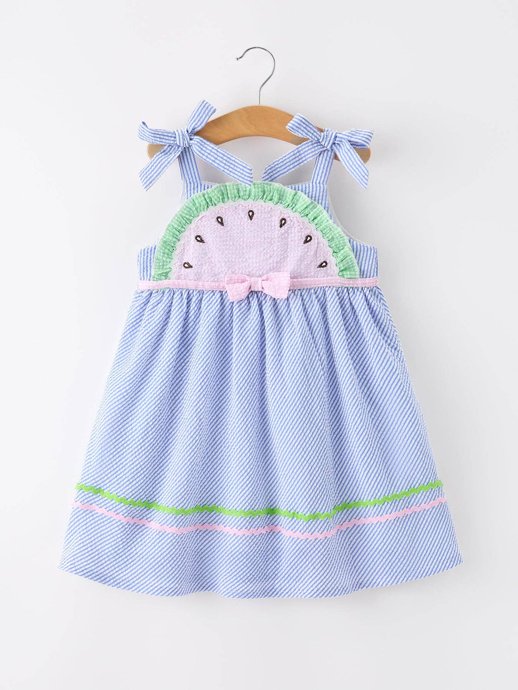 Watermelon Striped Girls Dress