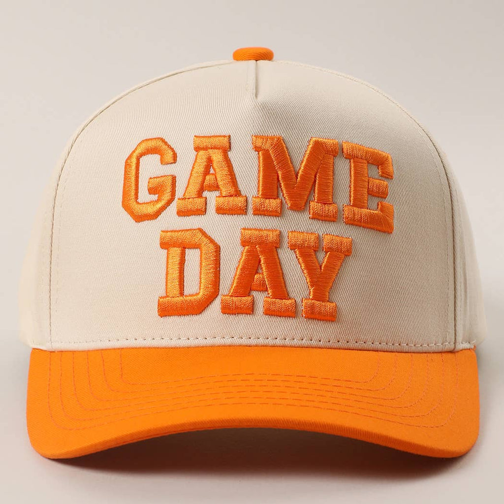 GAME DAY 3D Letter Embroidered Two-Tone Trucker Hat