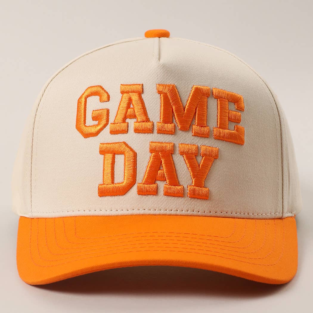 GAME DAY 3D Letter Embroidered Two-Tone Trucker Hat