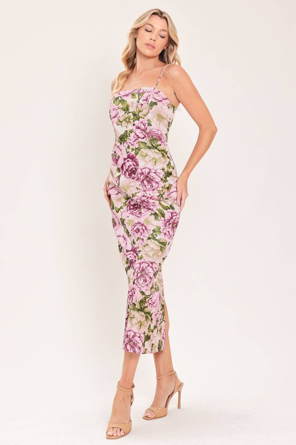 A jacquard woven column dress - ID24373