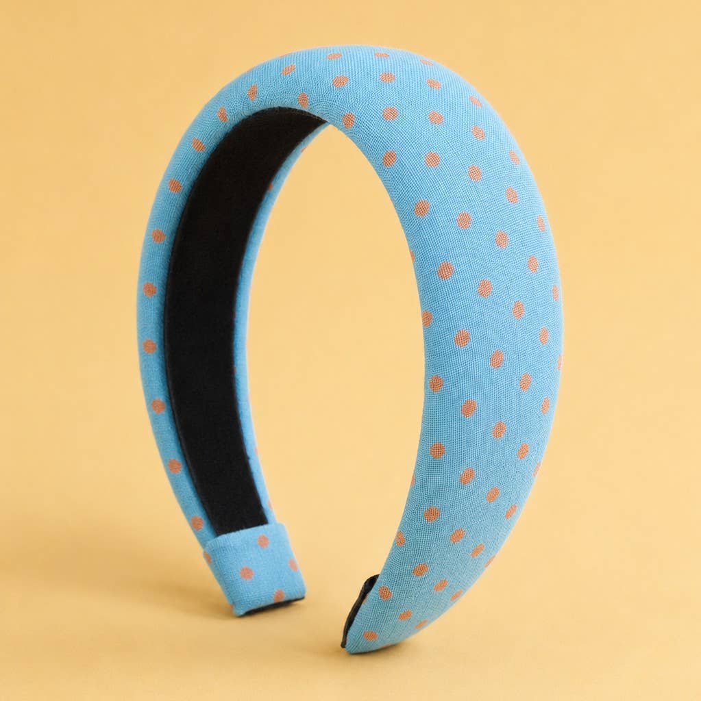 Padded Polka Dot Fabric Headband | 40HB209