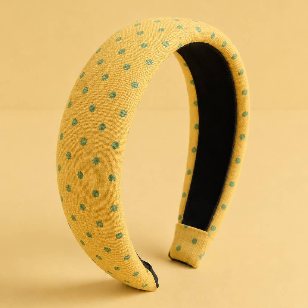 Padded Polka Dot Fabric Headband | 40HB209