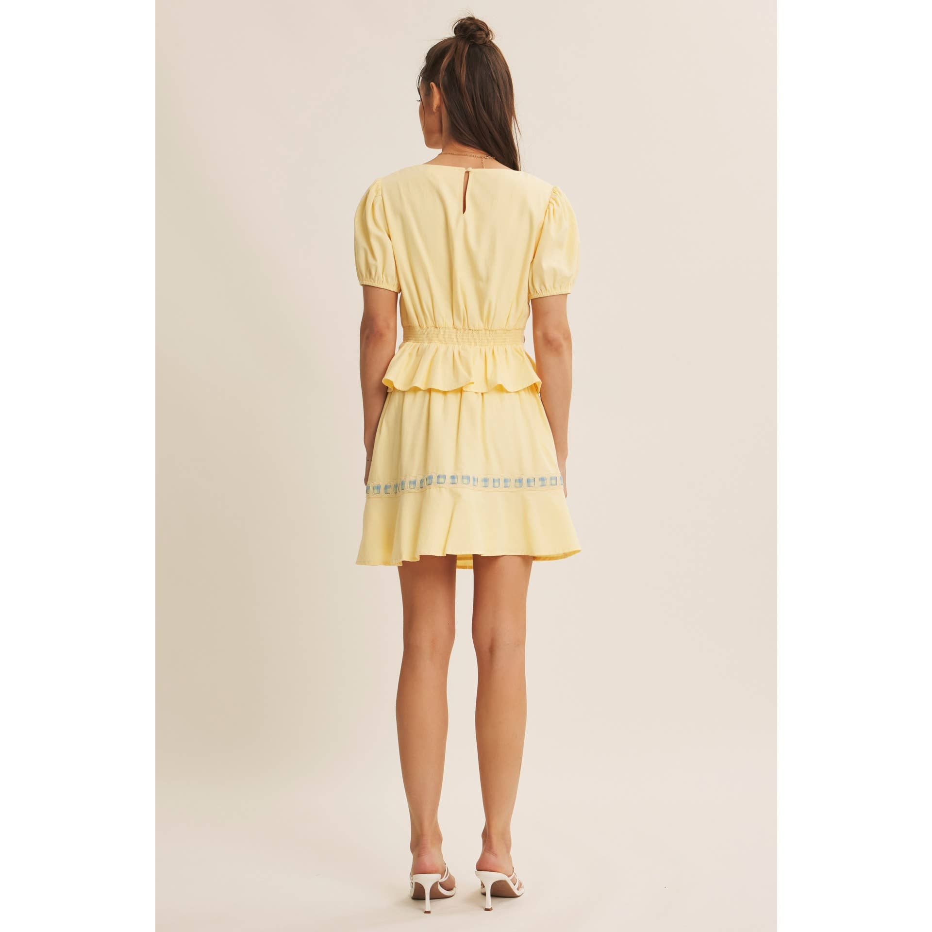 FRESH AND TIMELESS GINGHAM BOW FLARE MINI SKIRT