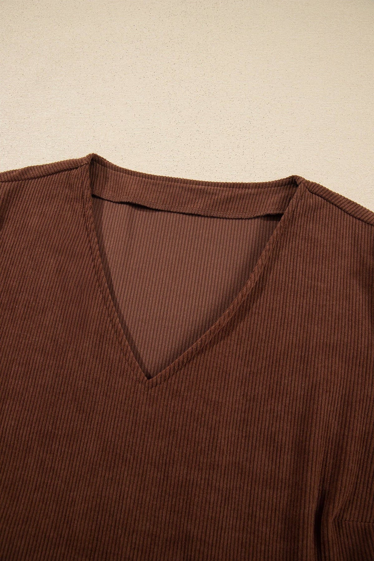 PRETTY BASH Plus Size Solid Corduroy Long Sleeve Mini Dress