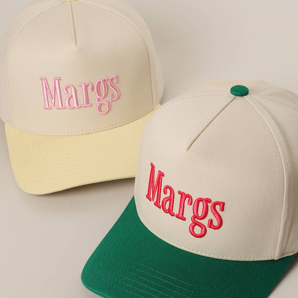 Margs Embroidered Canvas Two-Tone Trucker Hat