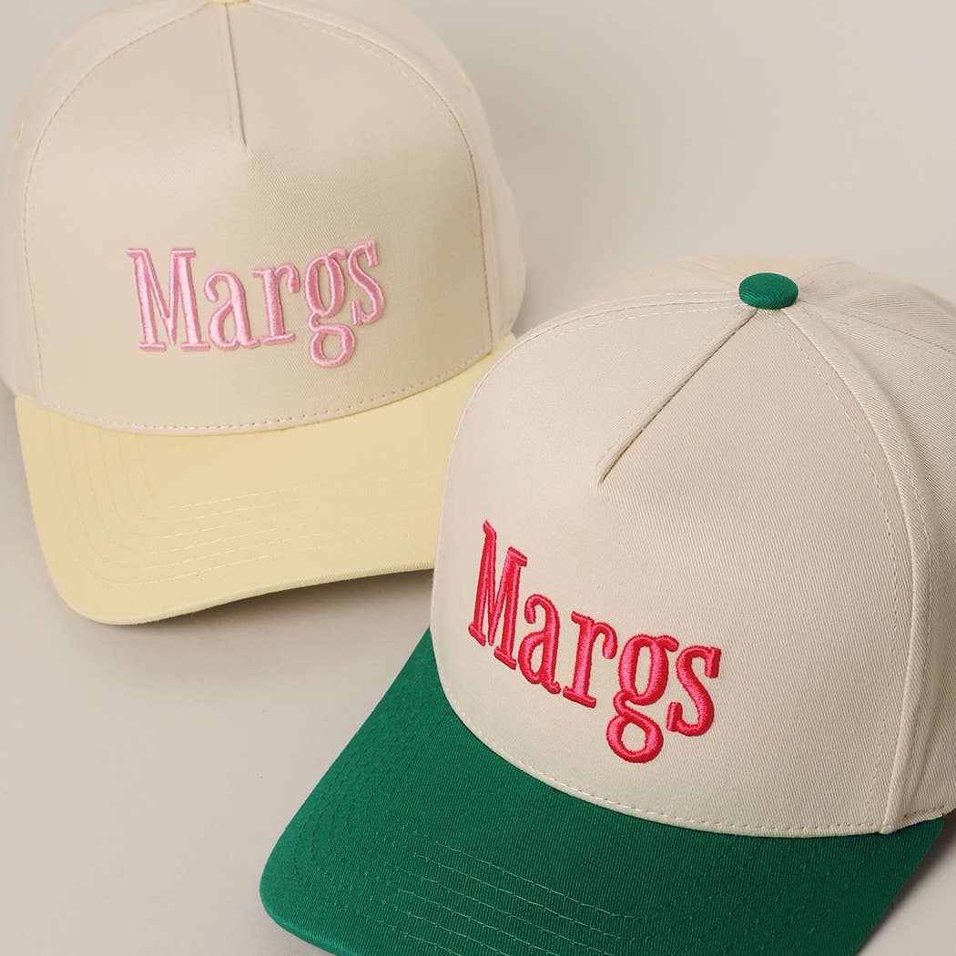 Margs Embroidered Canvas Two-Tone Trucker Hat