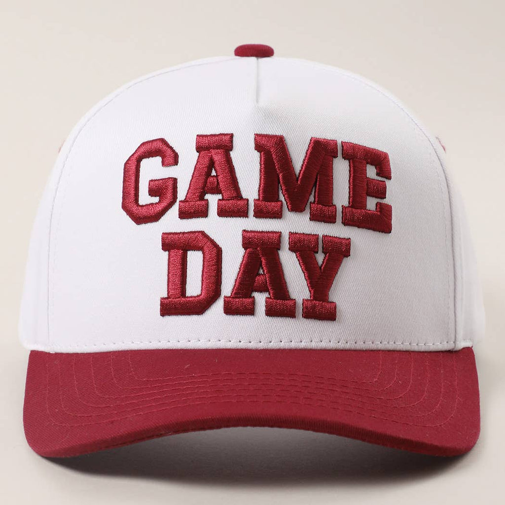 GAME DAY 3D Letter Embroidered Two-Tone Trucker Hat