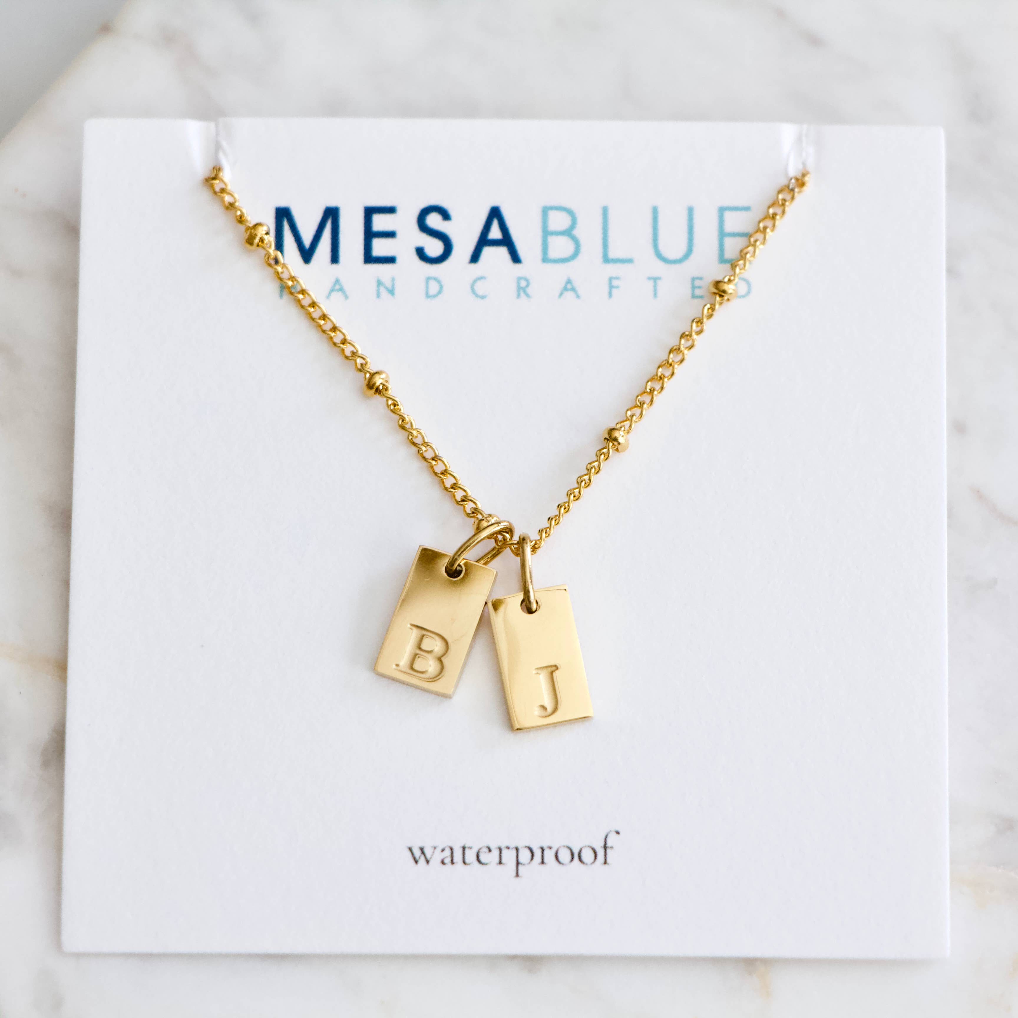 Stamped Letter Necklace 