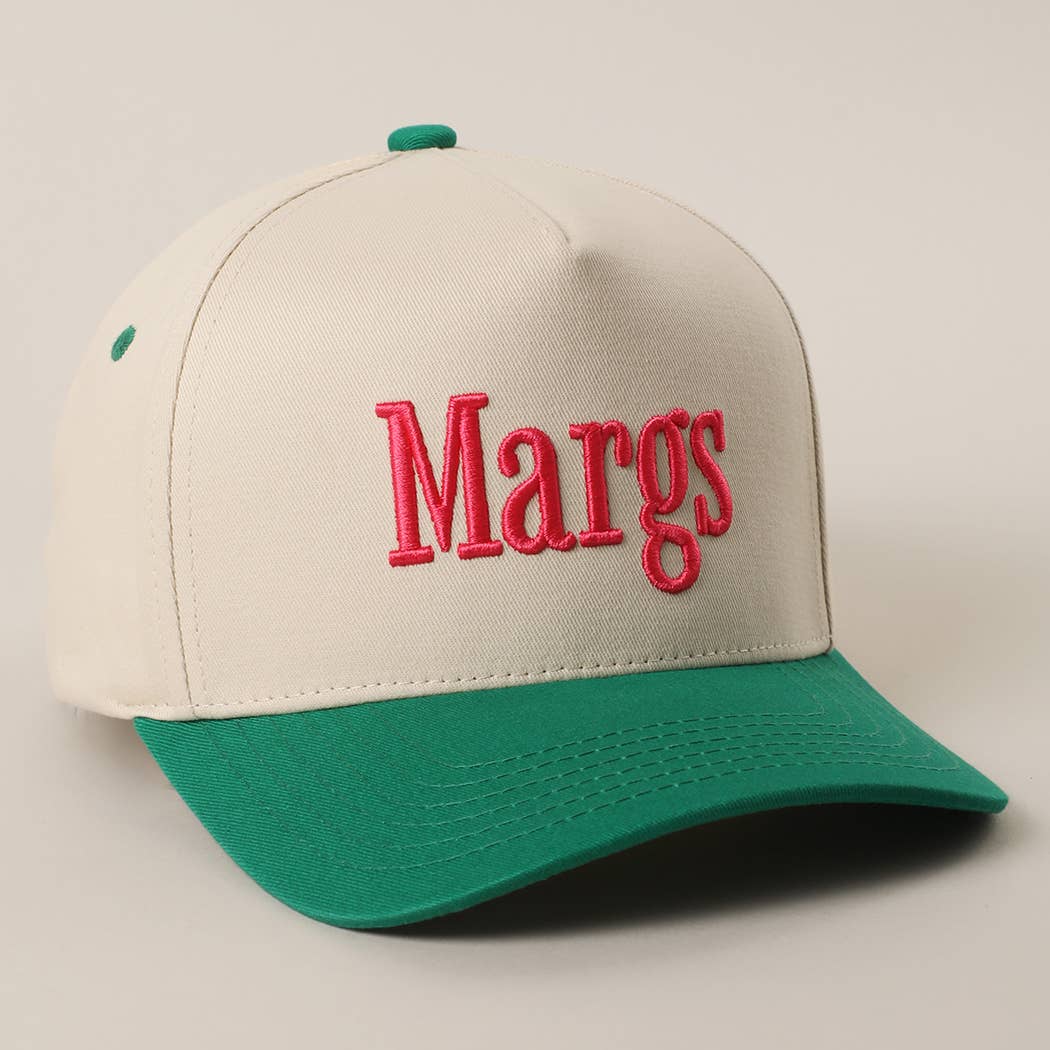 Margs Embroidered Canvas Two-Tone Trucker Hat