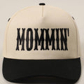 MOMMIN' Letter Embroidery Two-Tone Trucker Hat