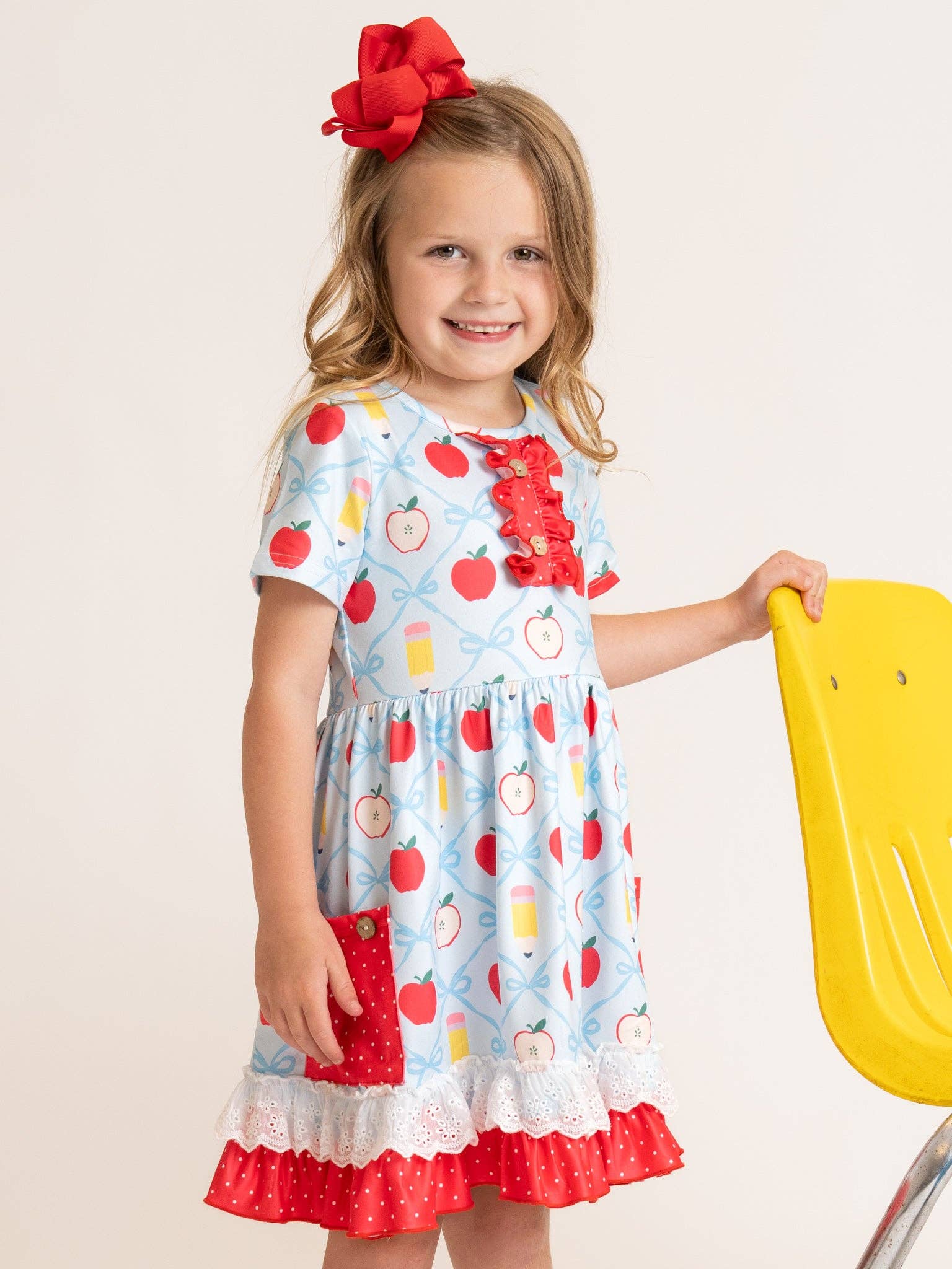 Bright Beginnings Apple & Pencil Dress