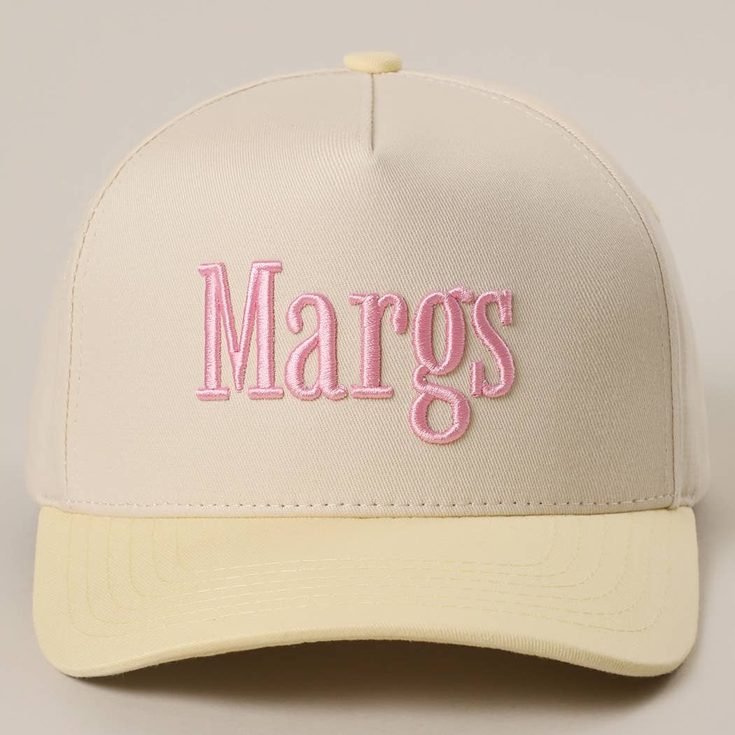 Margs Embroidered Canvas Two-Tone Trucker Hat