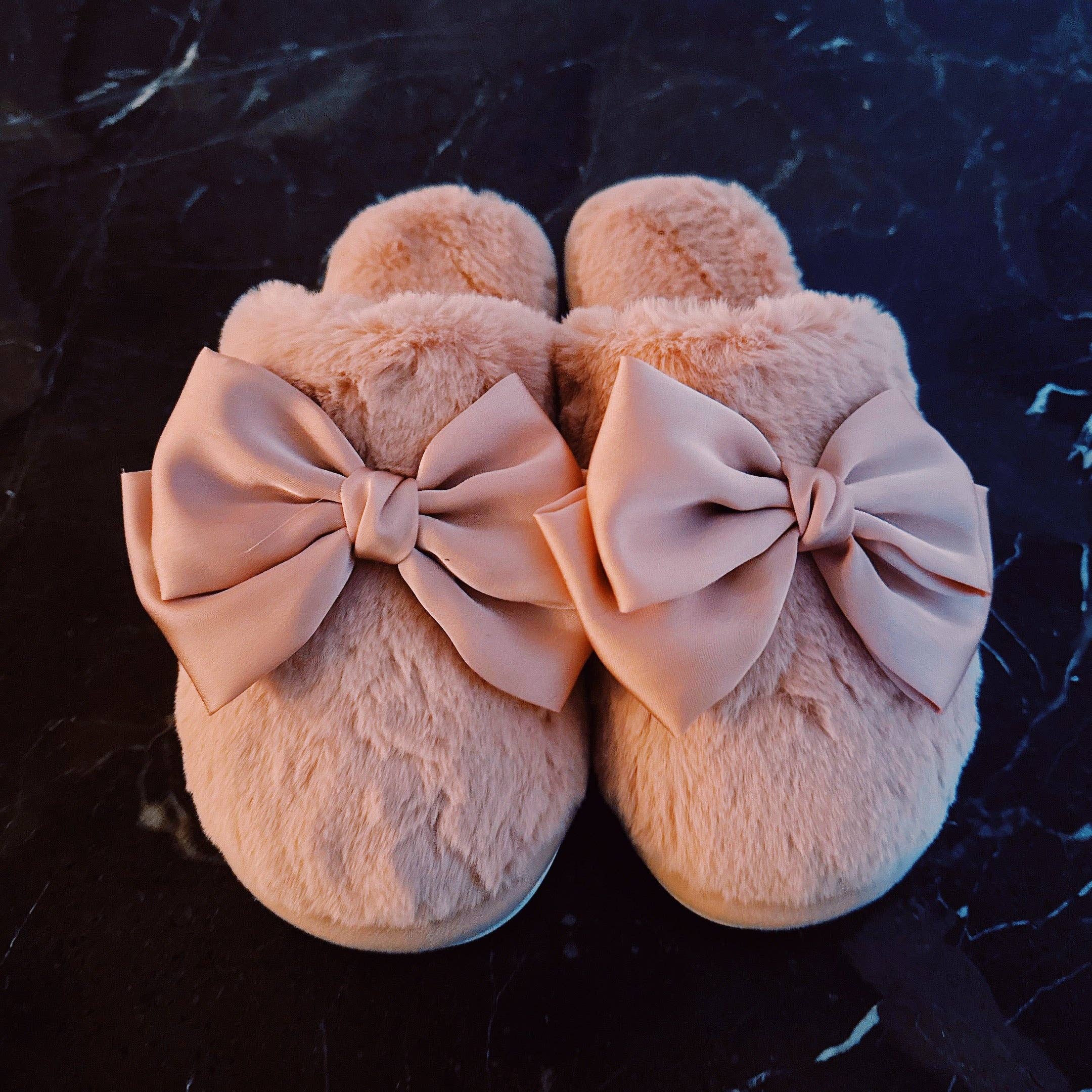 Satin Shine Fur Cozy Lounge Slippers