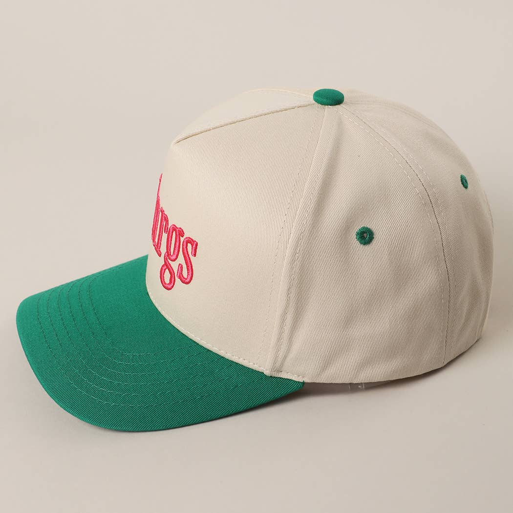 Margs Embroidered Canvas Two-Tone Trucker Hat
