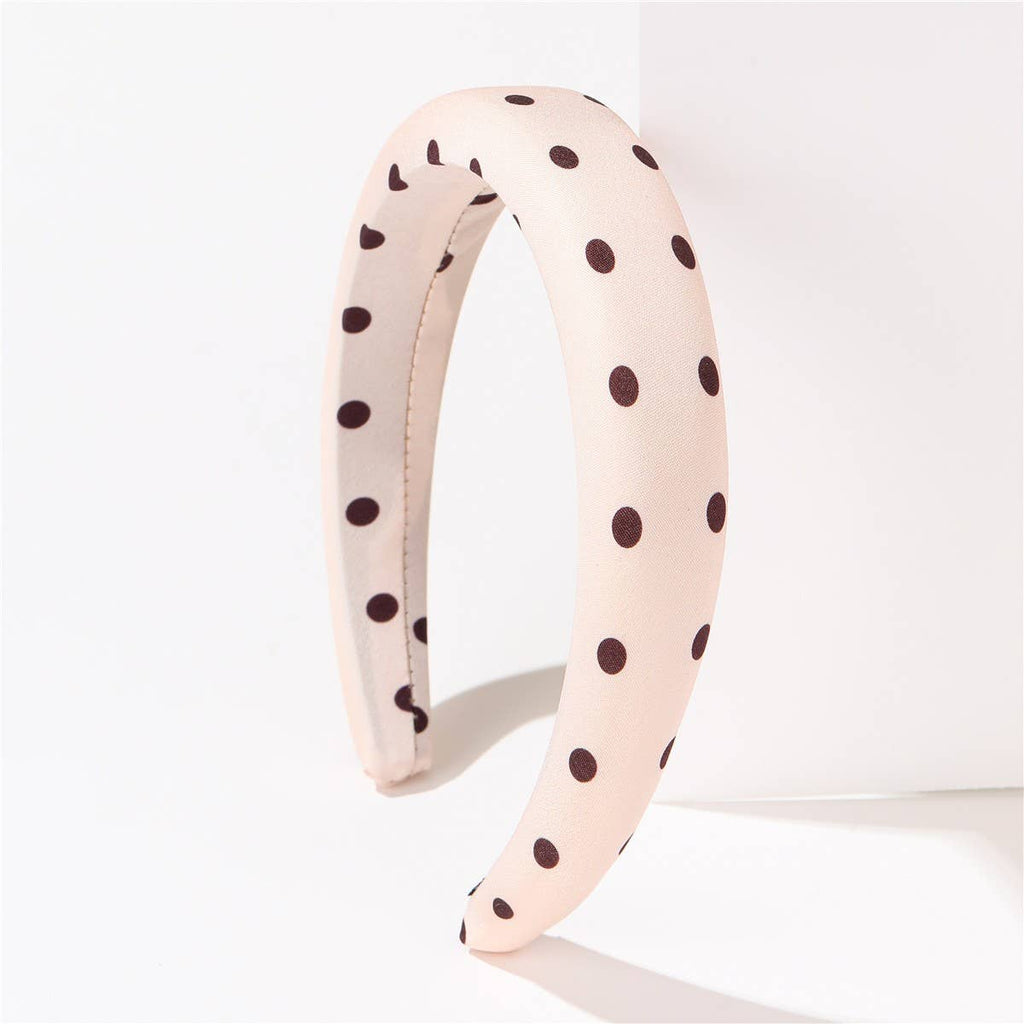 POKA DOT PUFFED SPA HEADBAND HAIR BAND | 40HB189