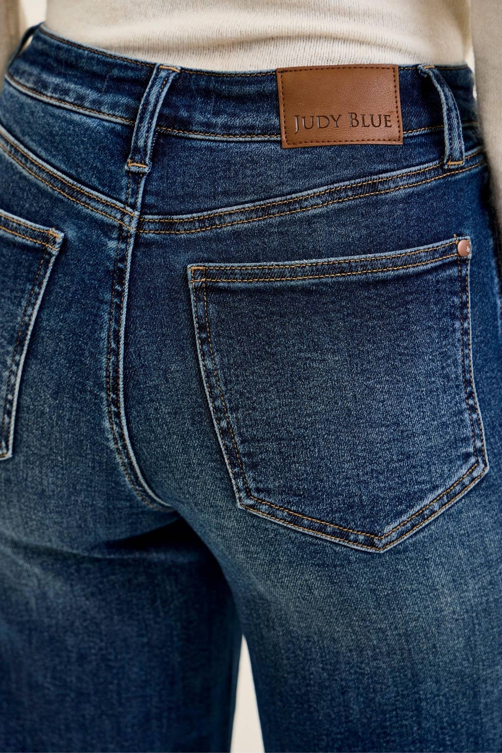 HW "LUX" Retro Wide w/ Front Tab Closure DK Fade Indigo