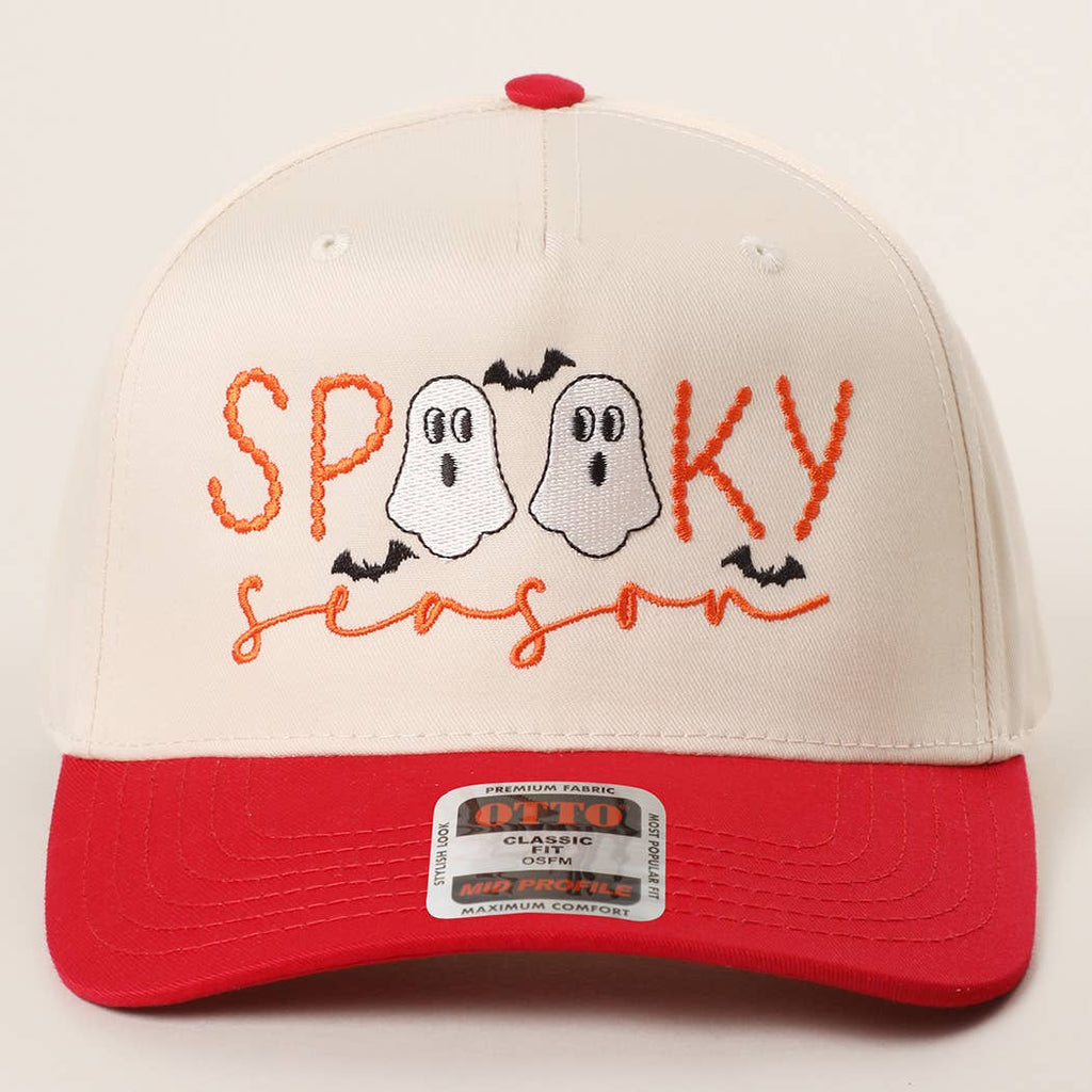 SPOOKY TWO Ghost Embroidered Trucker Hat